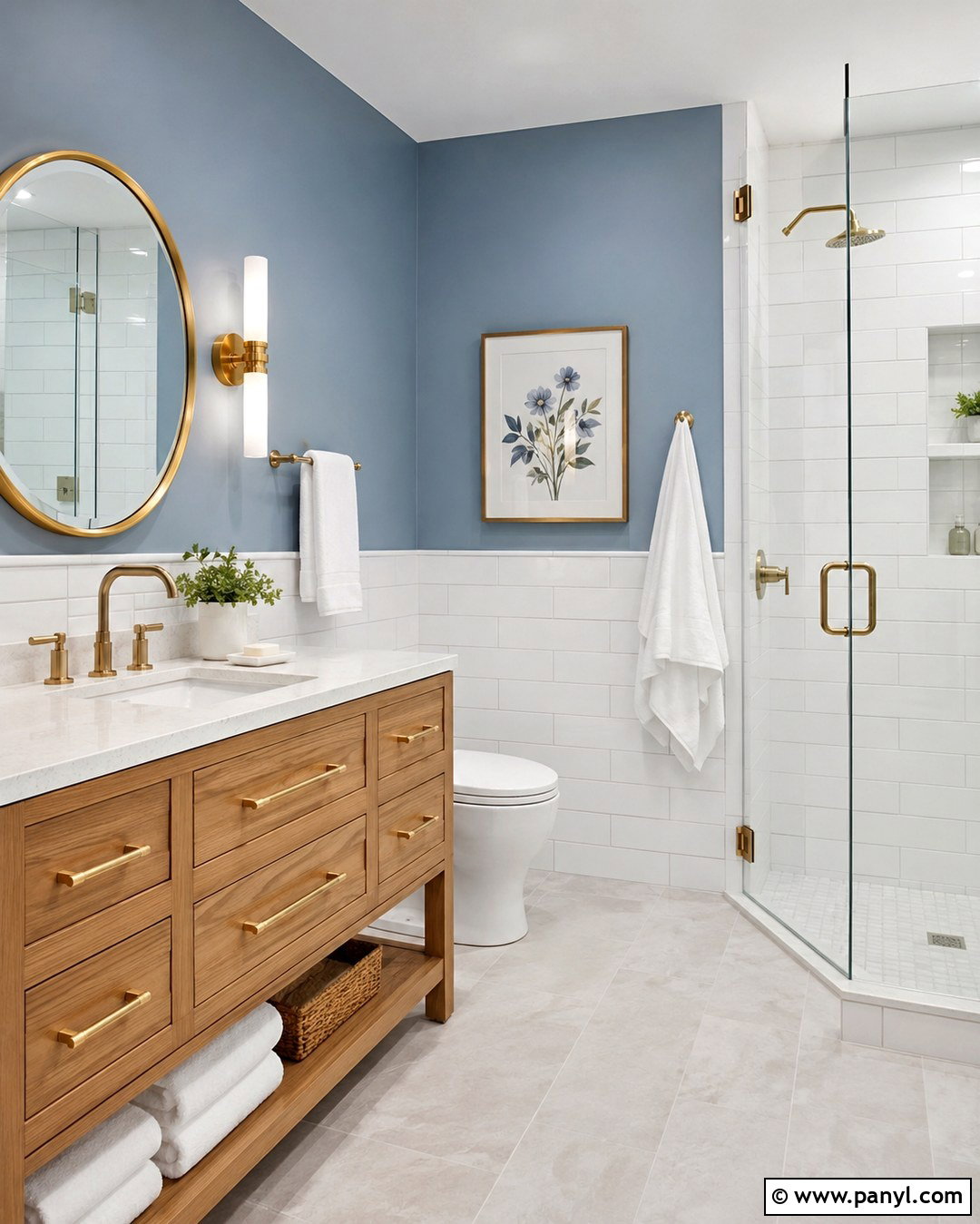 Pastel Blue Bathroom Accent Wall - 20 Pastel Blue Accent Wall Ideas