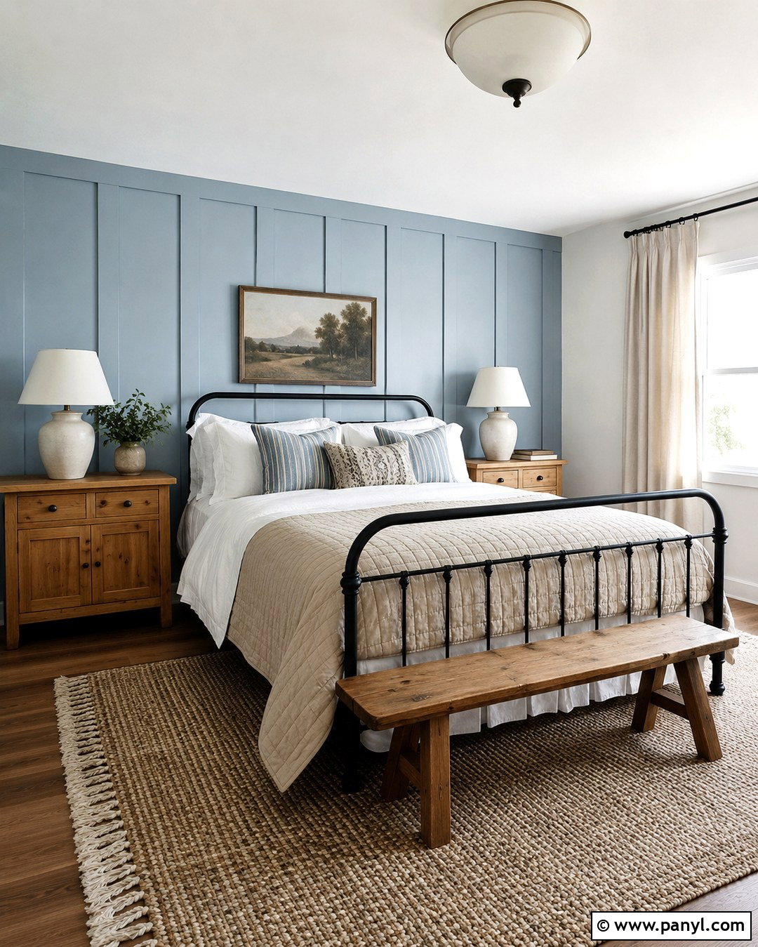 Pastel Blue Boho Accent Wall - 20 Pastel Blue Accent Wall Ideas