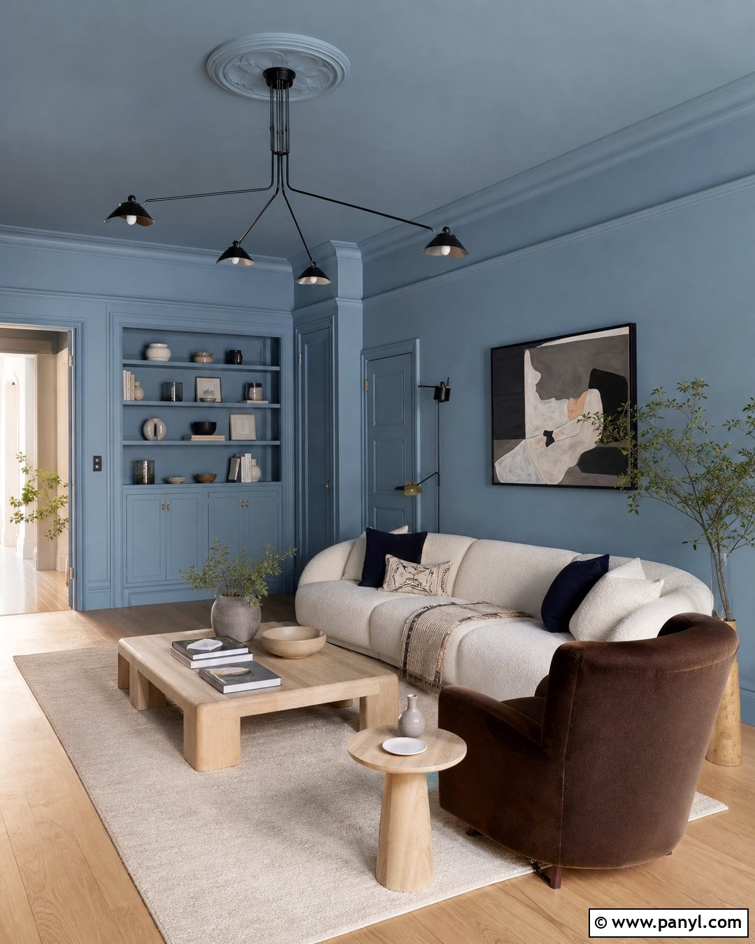 Pastel Blue Color Drenched Room - 30 pastel blue wall ideas