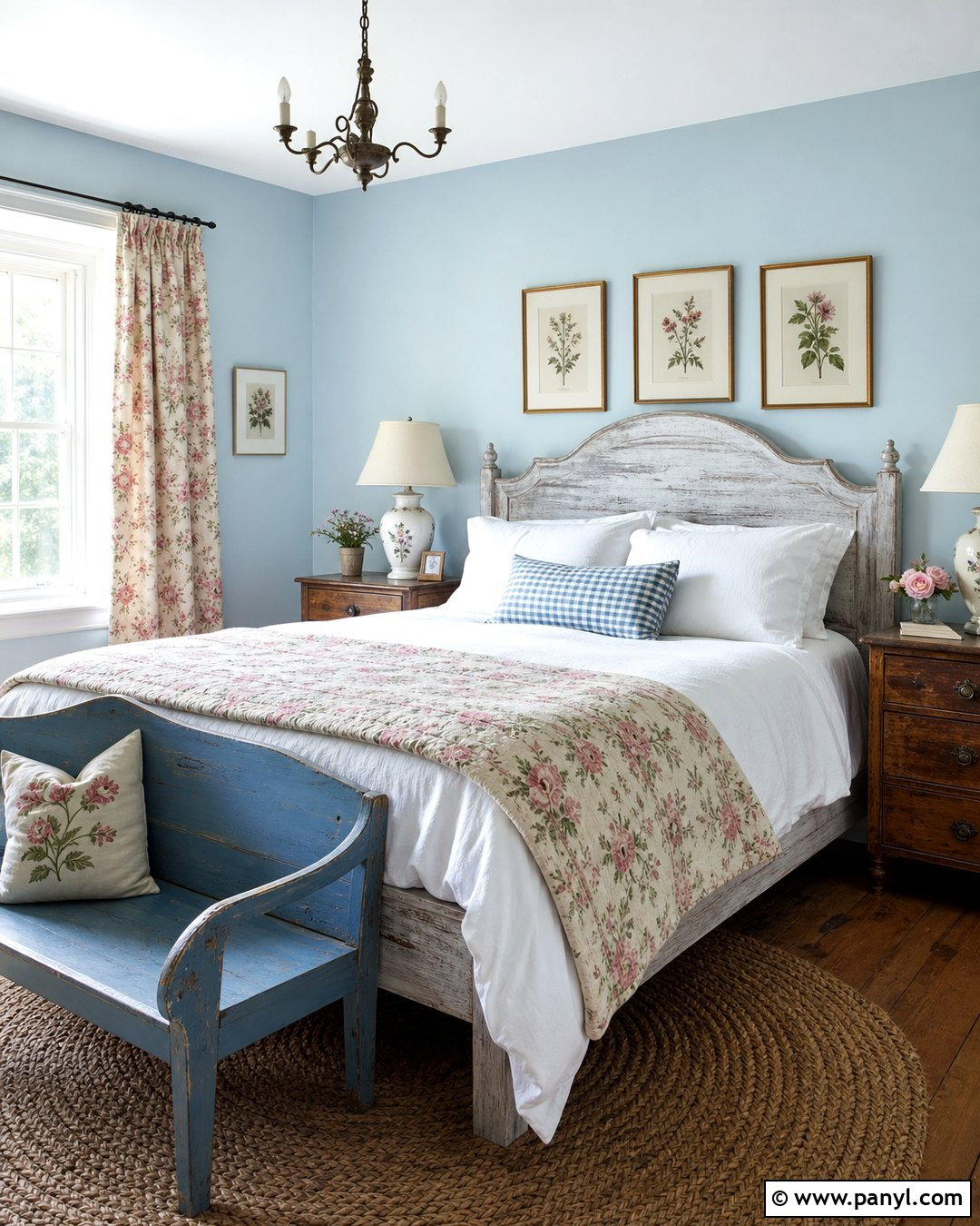 Pastel Blue Cottage Bedroom - 30 pastel blue wall ideas
