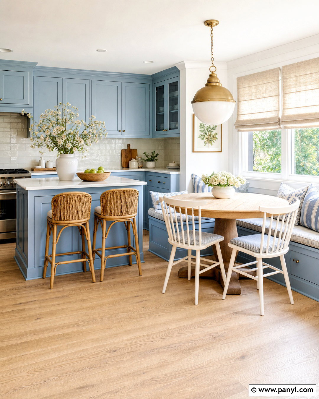 Pastel Blue Eat-In Kitchen - 20 pastel blue kitchen ideas