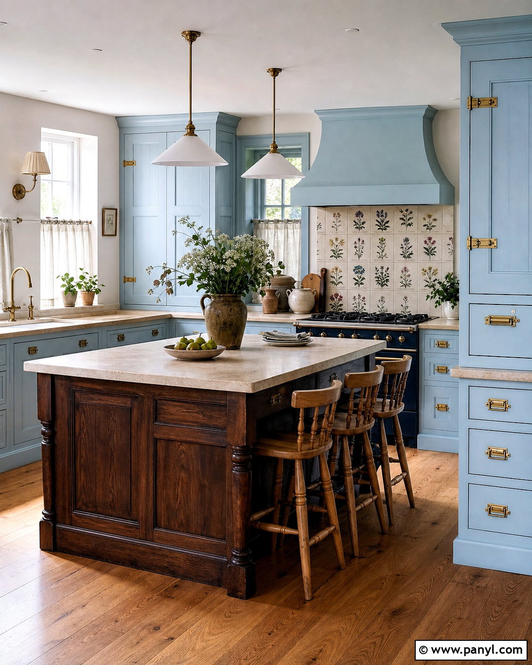 Pastel Blue English Country Kitchen - 20 pastel blue kitchen ideas