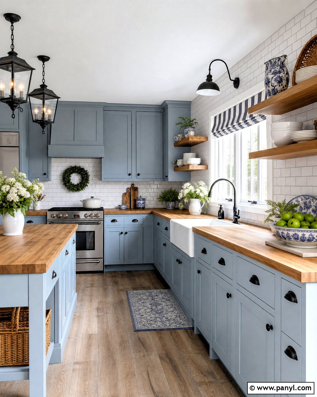 Pastel Blue Farmhouse Kitchen - 20 pastel blue kitchen ideas