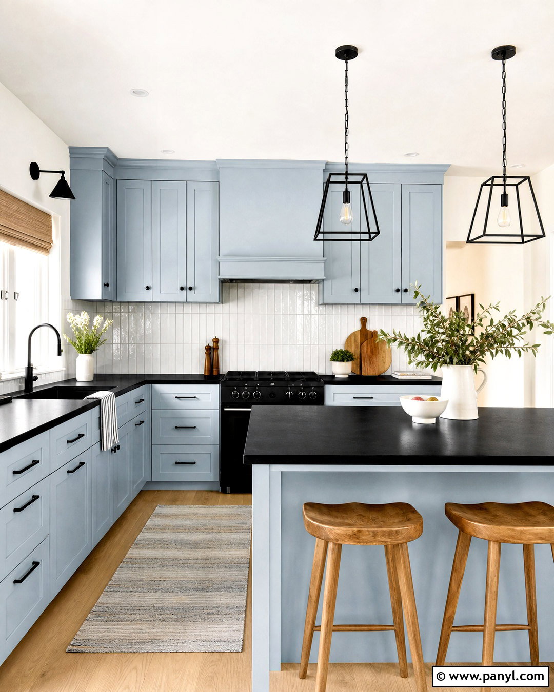 Pastel Blue Kitchen With Black Countertops - 20 pastel blue kitchen ideas