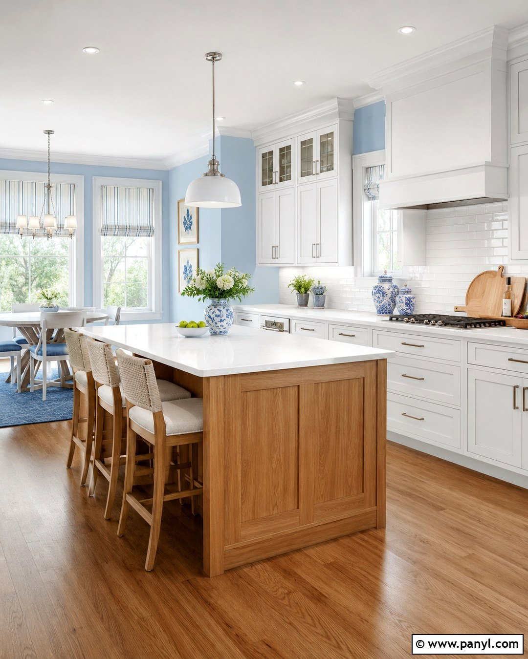 Pastel Blue Kitchen With White Cabinets - 20 Pastel Blue Wall Color Ideas