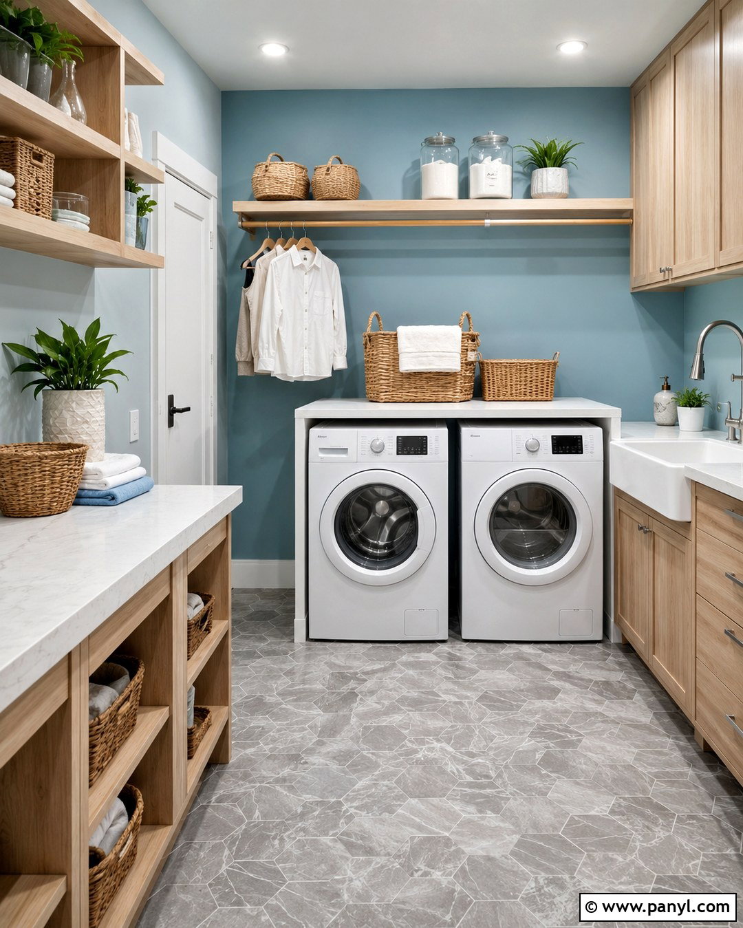 Pastel Blue Laundry Room Accent Wall - 20 Pastel Blue Accent Wall Ideas