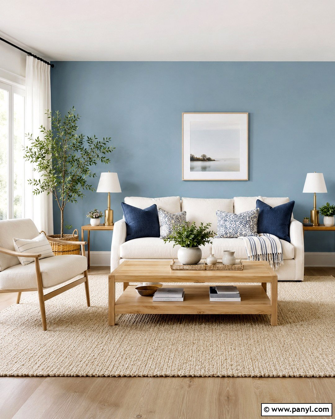 Pastel Blue Living Room Accent Wall - 20 Pastel Blue Accent Wall Ideas