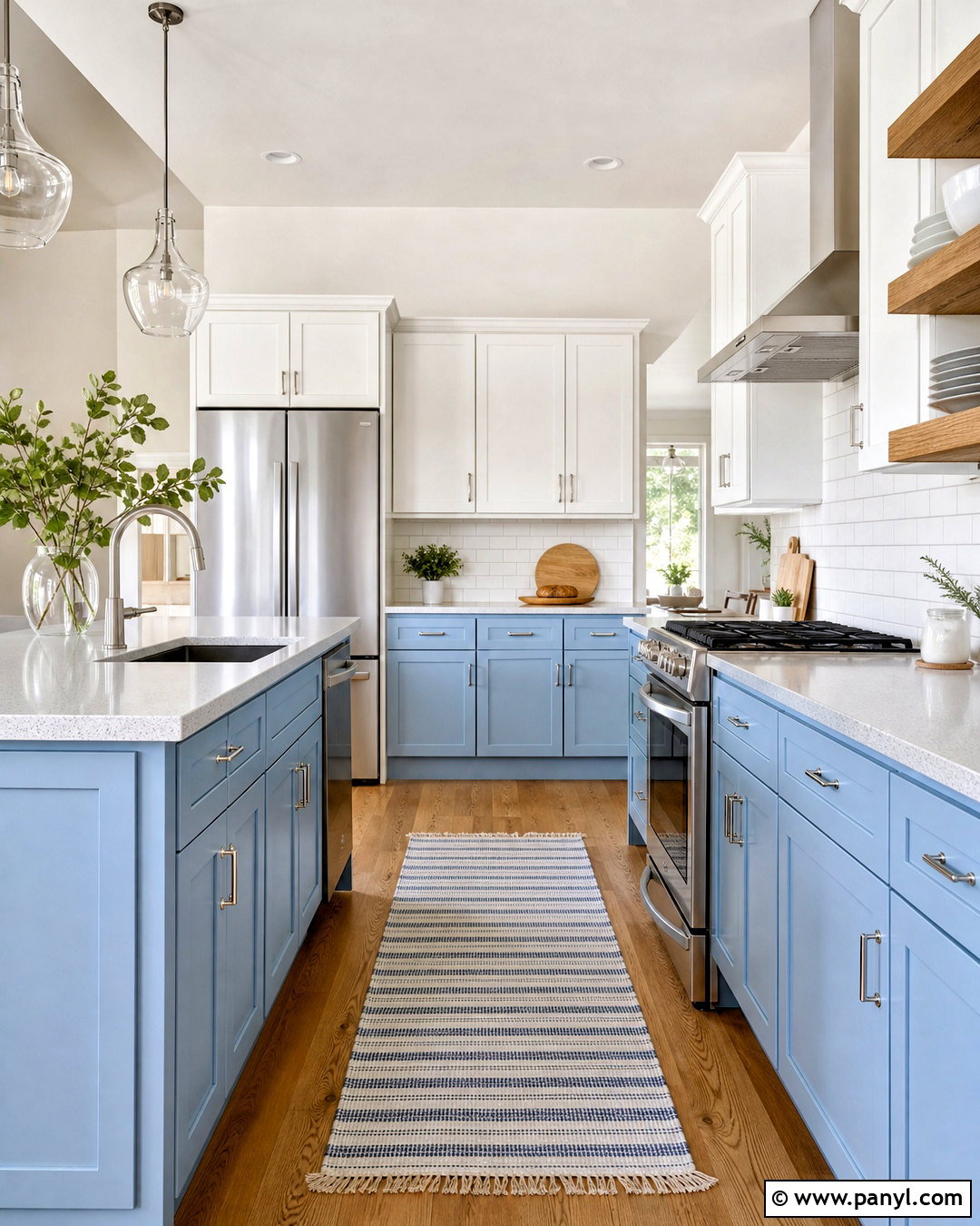 Pastel Blue Lower Cabinet Kitchen - 20 pastel blue kitchen ideas