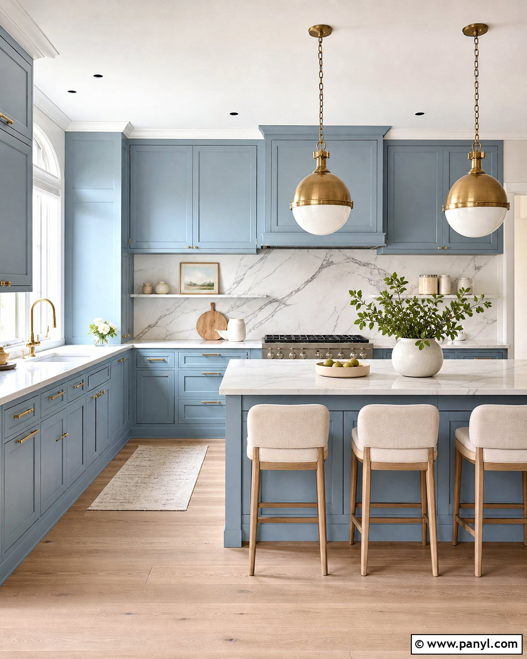Pastel Blue Marble Kitchen - 20 pastel blue kitchen ideas