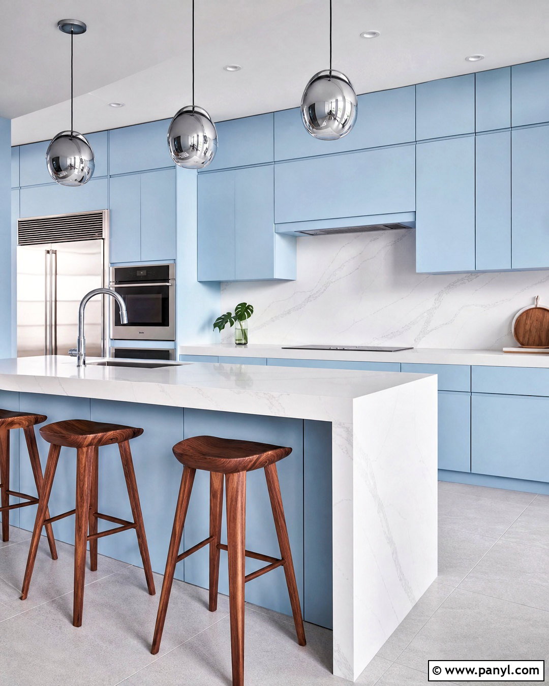 Pastel Blue Modern Kitchen - 20 pastel blue kitchen ideas