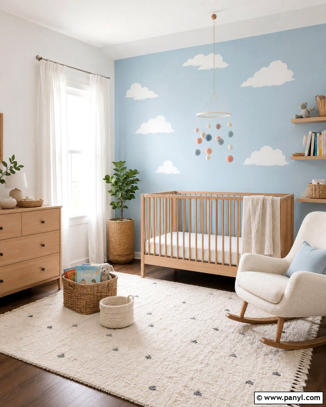 Pastel Blue Nursery Accent Wall - 20 Pastel Blue Accent Wall Ideas