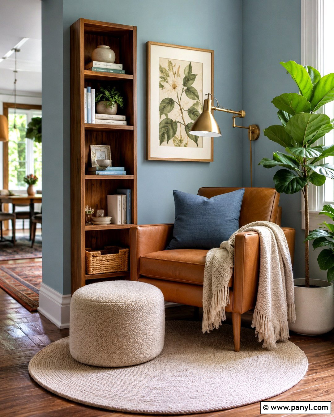 Pastel Blue Reading Nook Accent Wall - 20 Pastel Blue Accent Wall Ideas