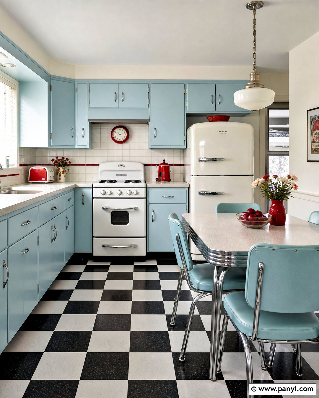 Pastel Blue Retro Kitchen - 20 pastel blue kitchen ideas
