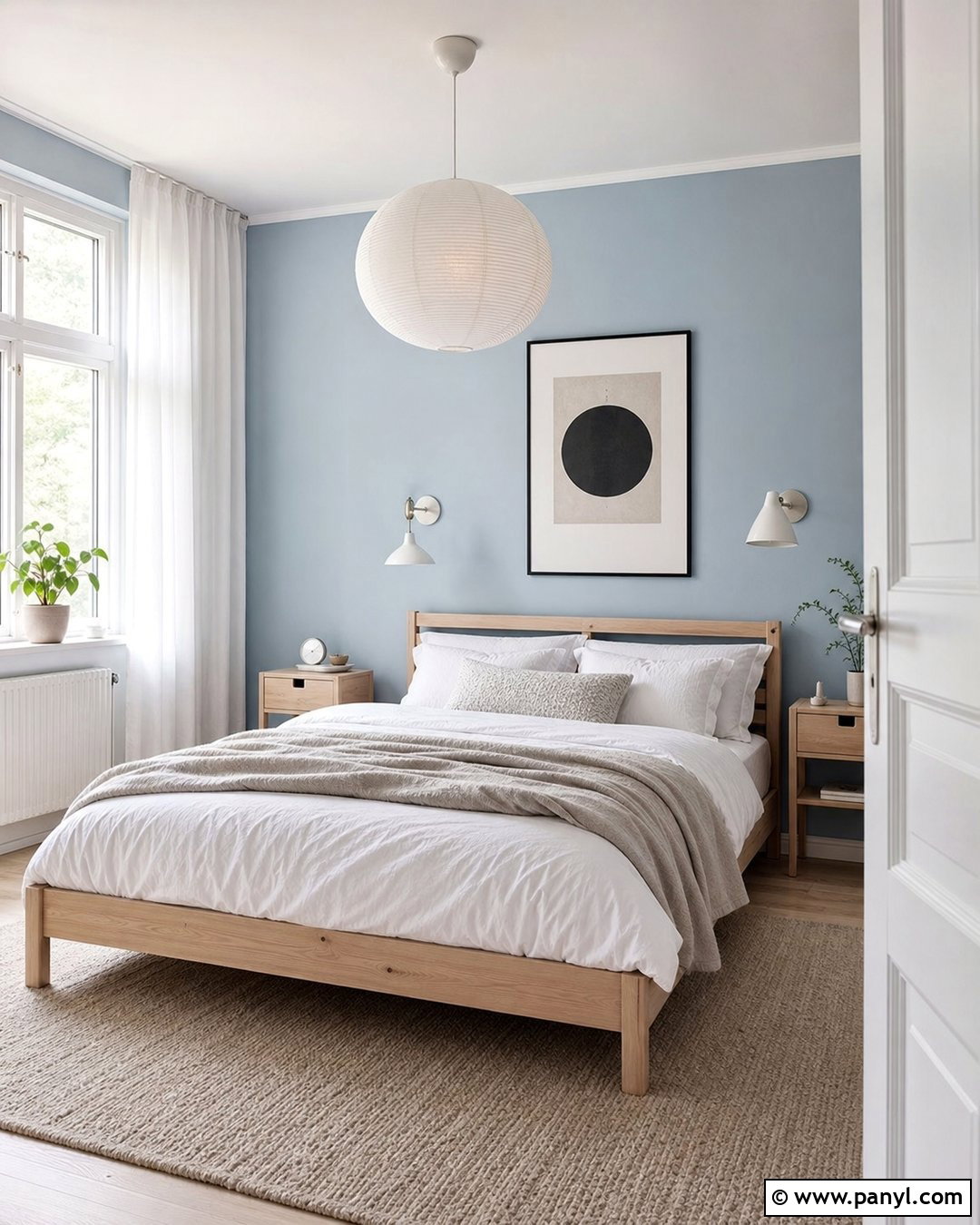 Pastel Blue Scandinavian Bedroom - 30 pastel blue wall ideas