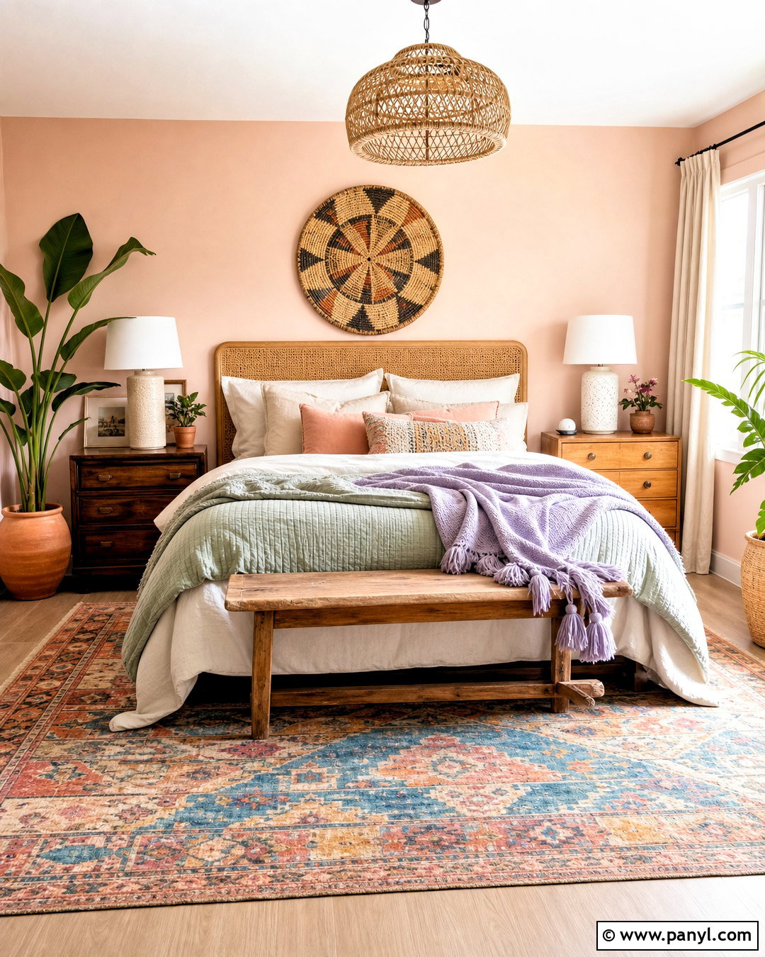 Pastel Boho Bedroom - 20 pastel colour bedroom ideas