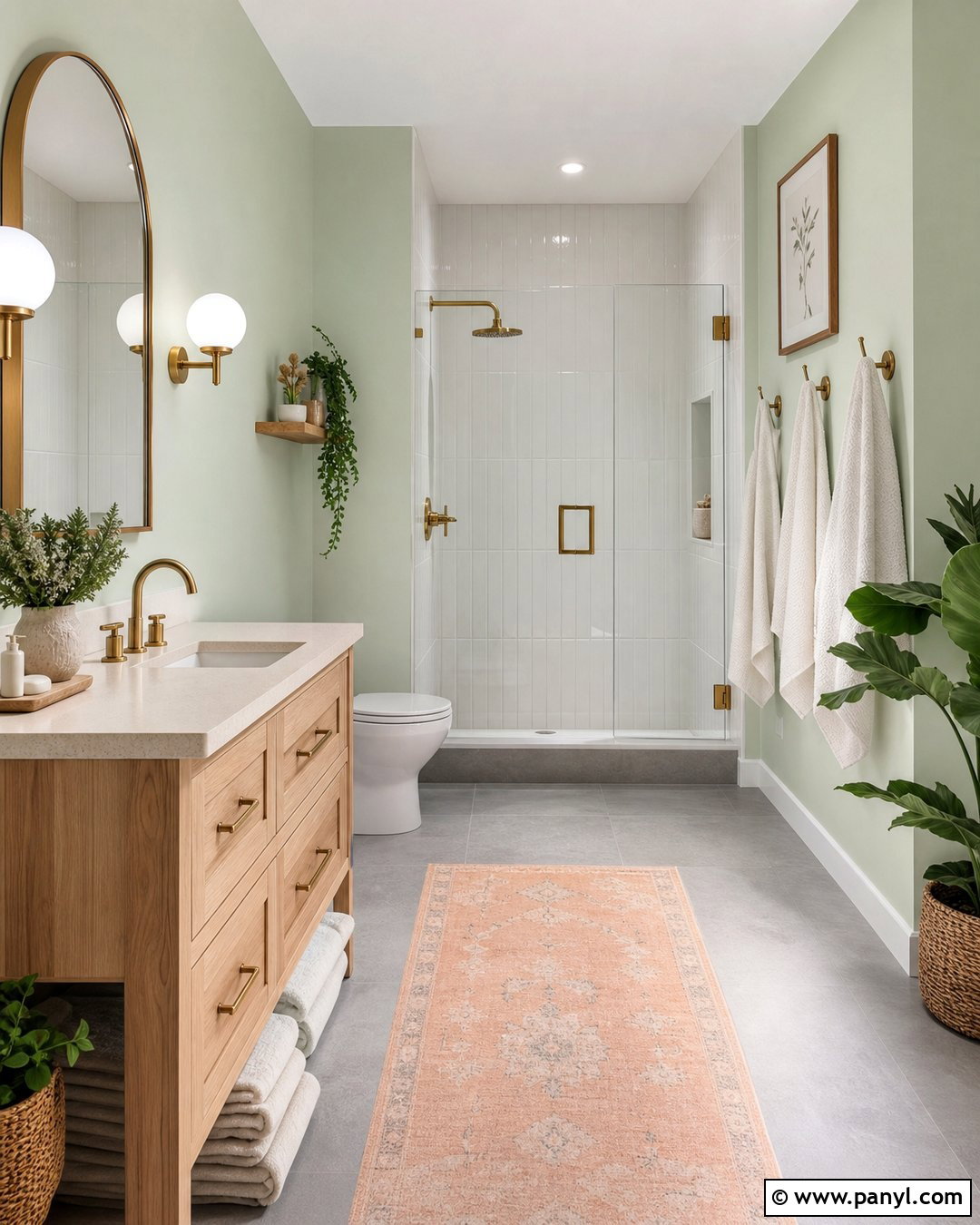 Pastel Celadon Green Bathroom - 25 Pastel Green Wall Paint Ideas