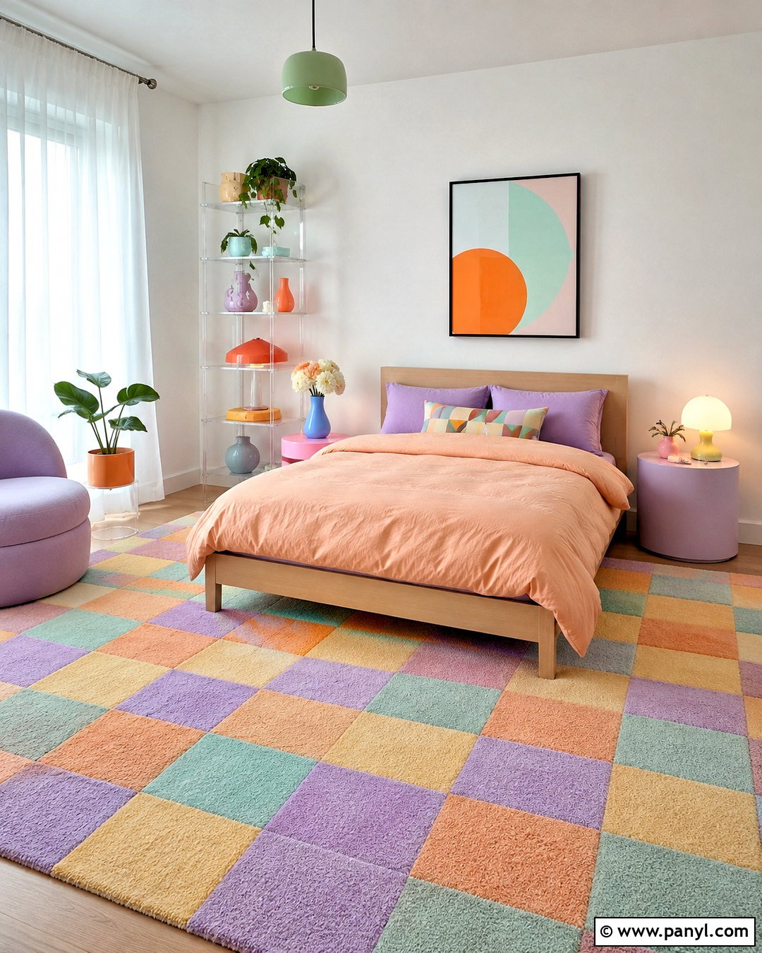 Pastel Checkered Bedroom - 20 checkered room aesthetic ideas