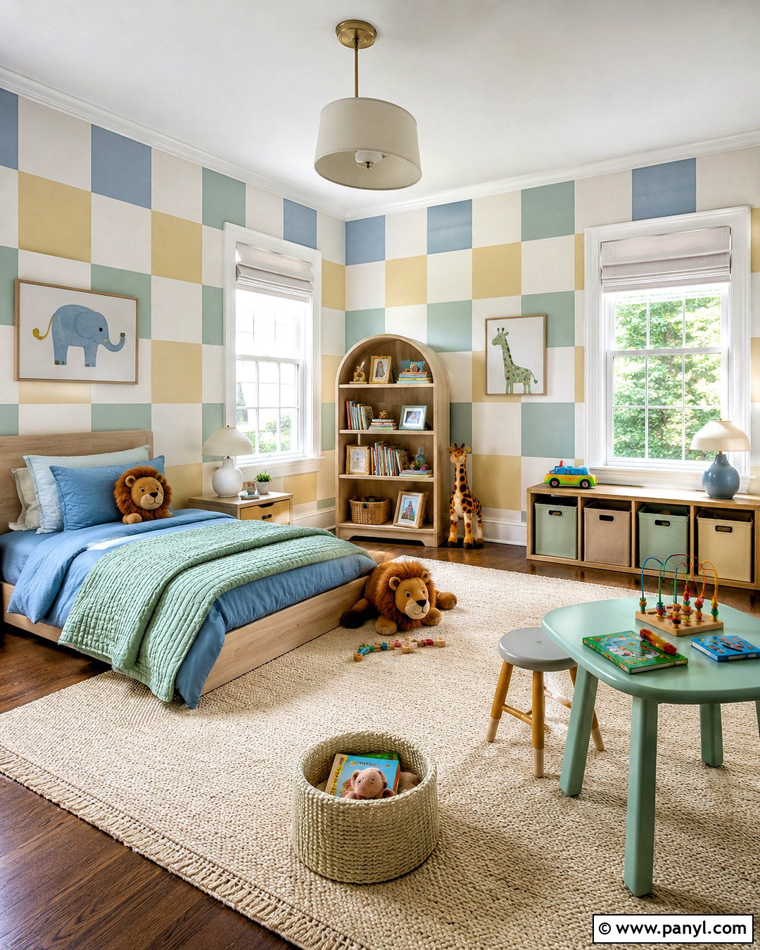 Pastel Checkered Boys Room - 20 checkered boys room ideas