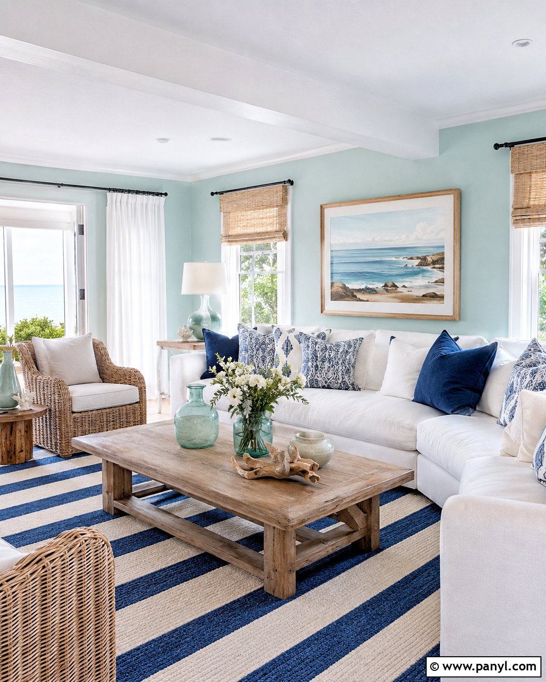 Pastel Coastal Living Room - 20 pastel colors living room ideas