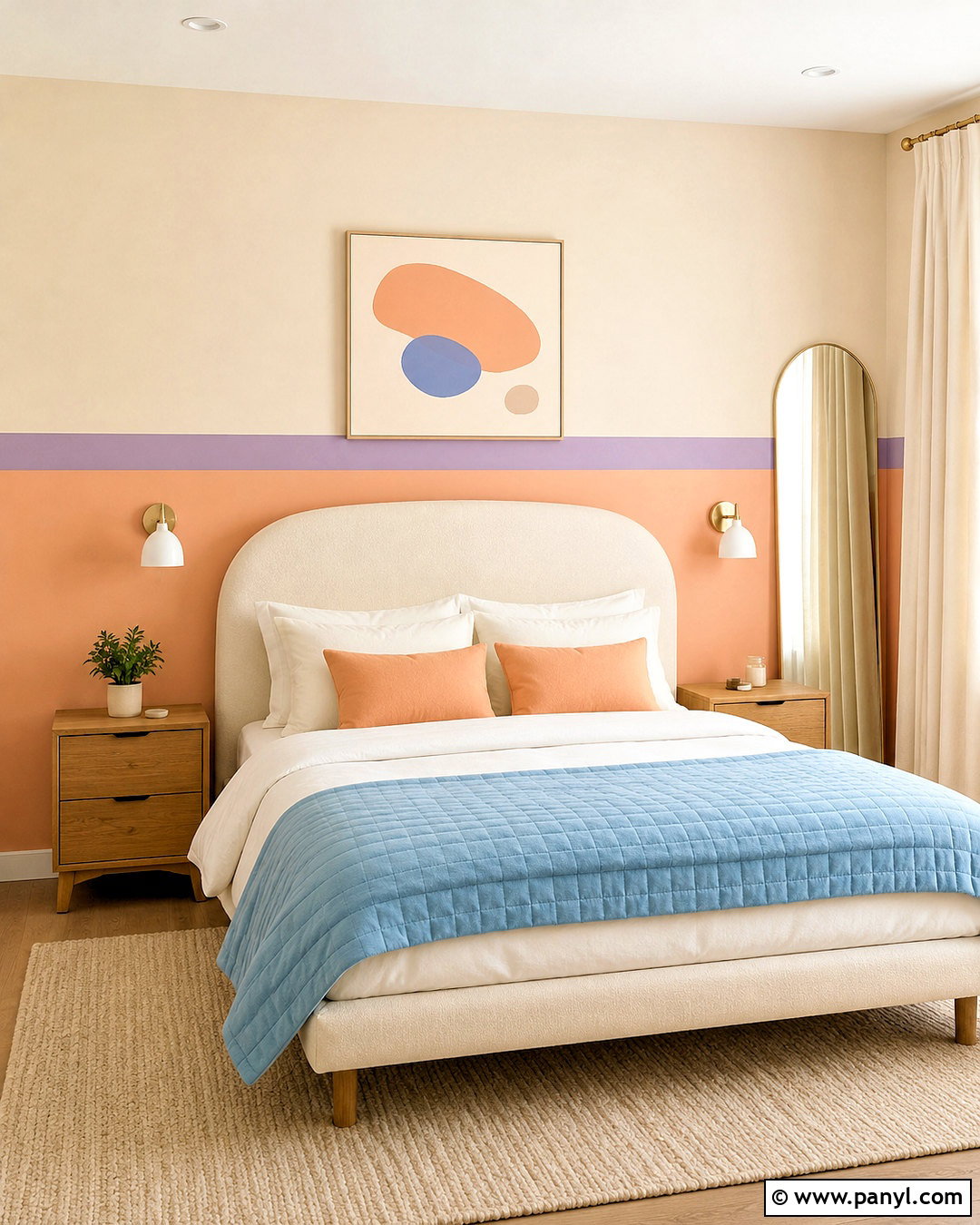 Pastel Color Block Bedroom - 20 pastel color bedroom ideas