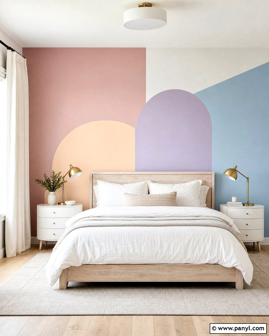 Pastel Color Block Bedroom Wall - 20 geometric wall paint bedroom ideas