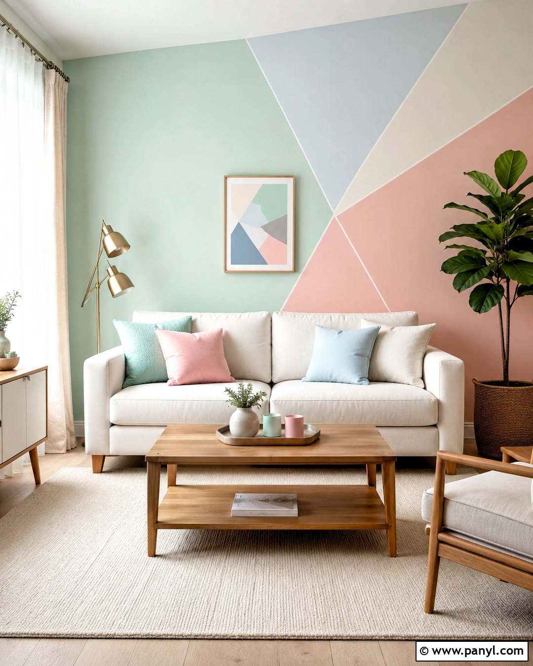 Pastel Color Block Wall - 20 pastel wall decor ideas