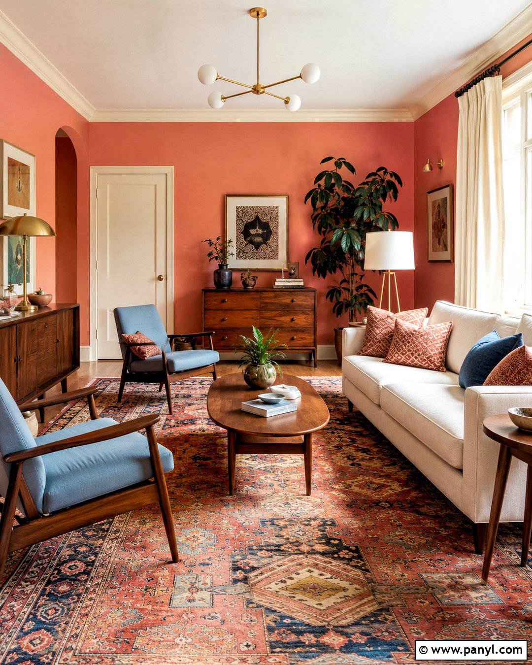 Pastel Coral Living Room - 20 living room pastel colors