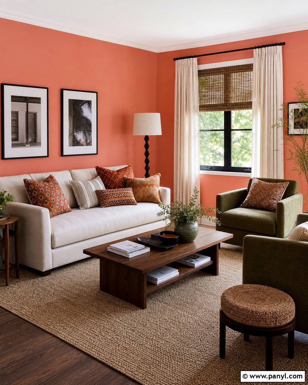 Pastel Coral Living Room - 35 Pastel Wall Color Ideas