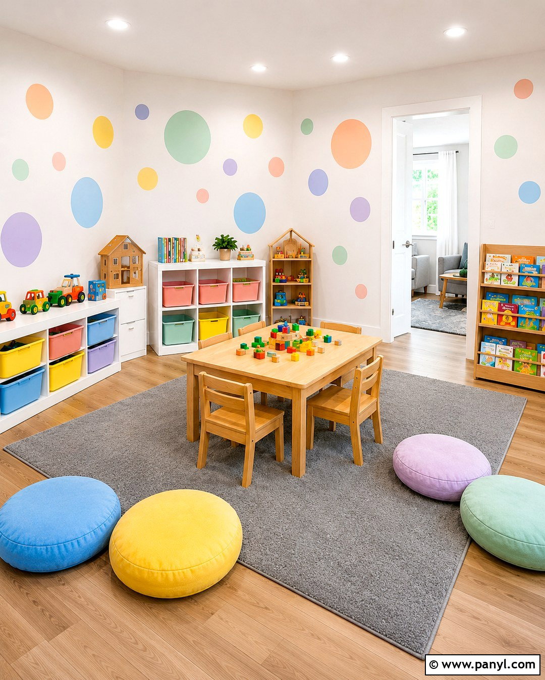 Pastel Dot Playroom Wall - 20 Painting Dots On Walls