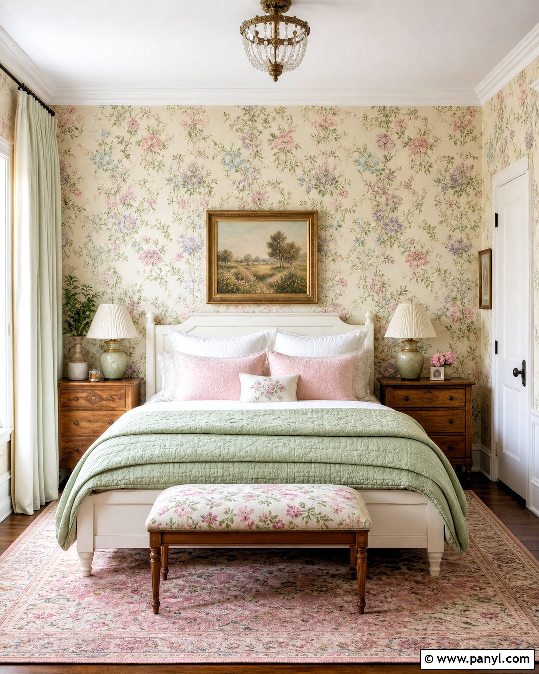 Pastel Floral Bedroom - 20 pastel colour bedroom ideas