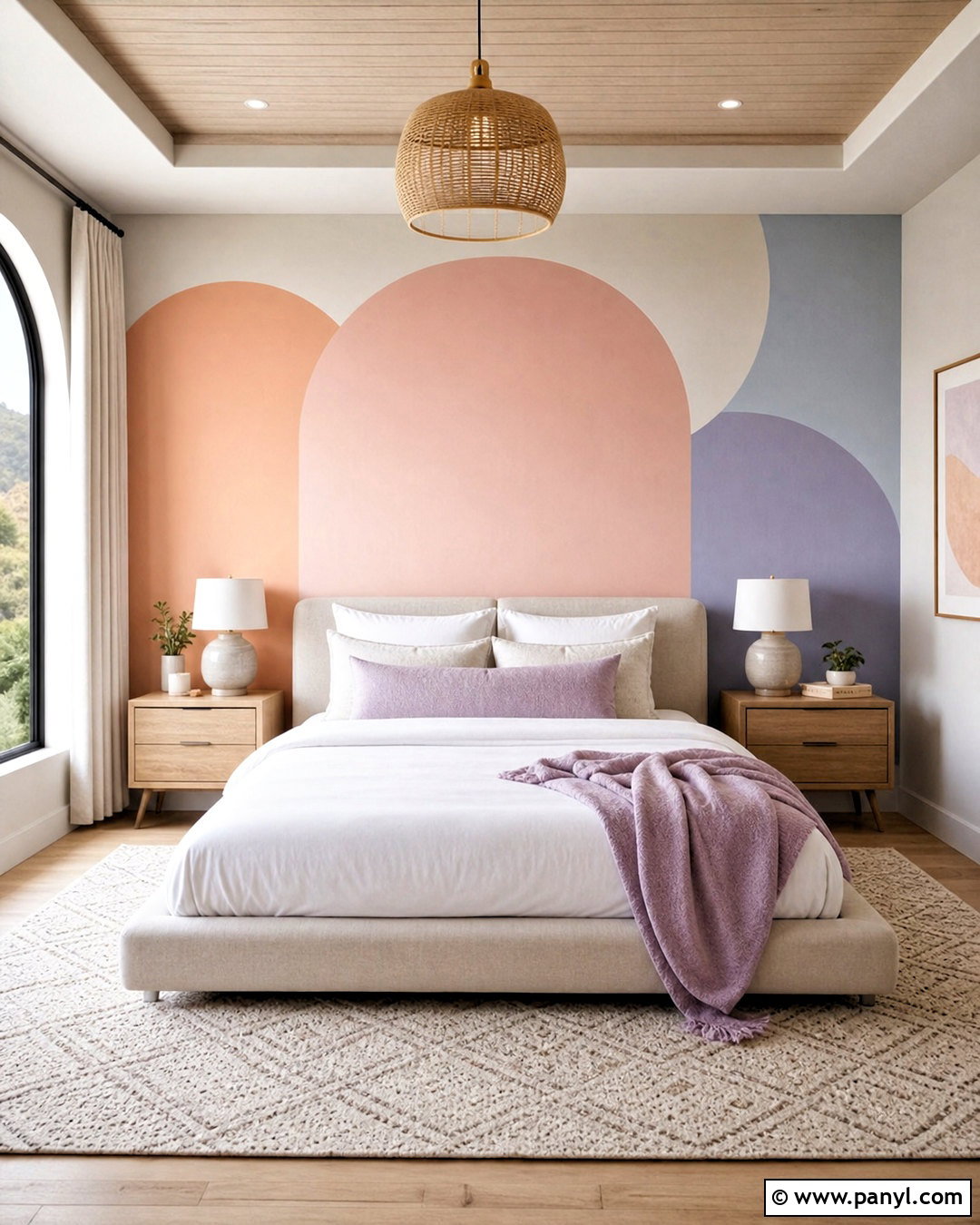 Pastel Geometric Bedroom Wall - 20 geometric wall paint ideas