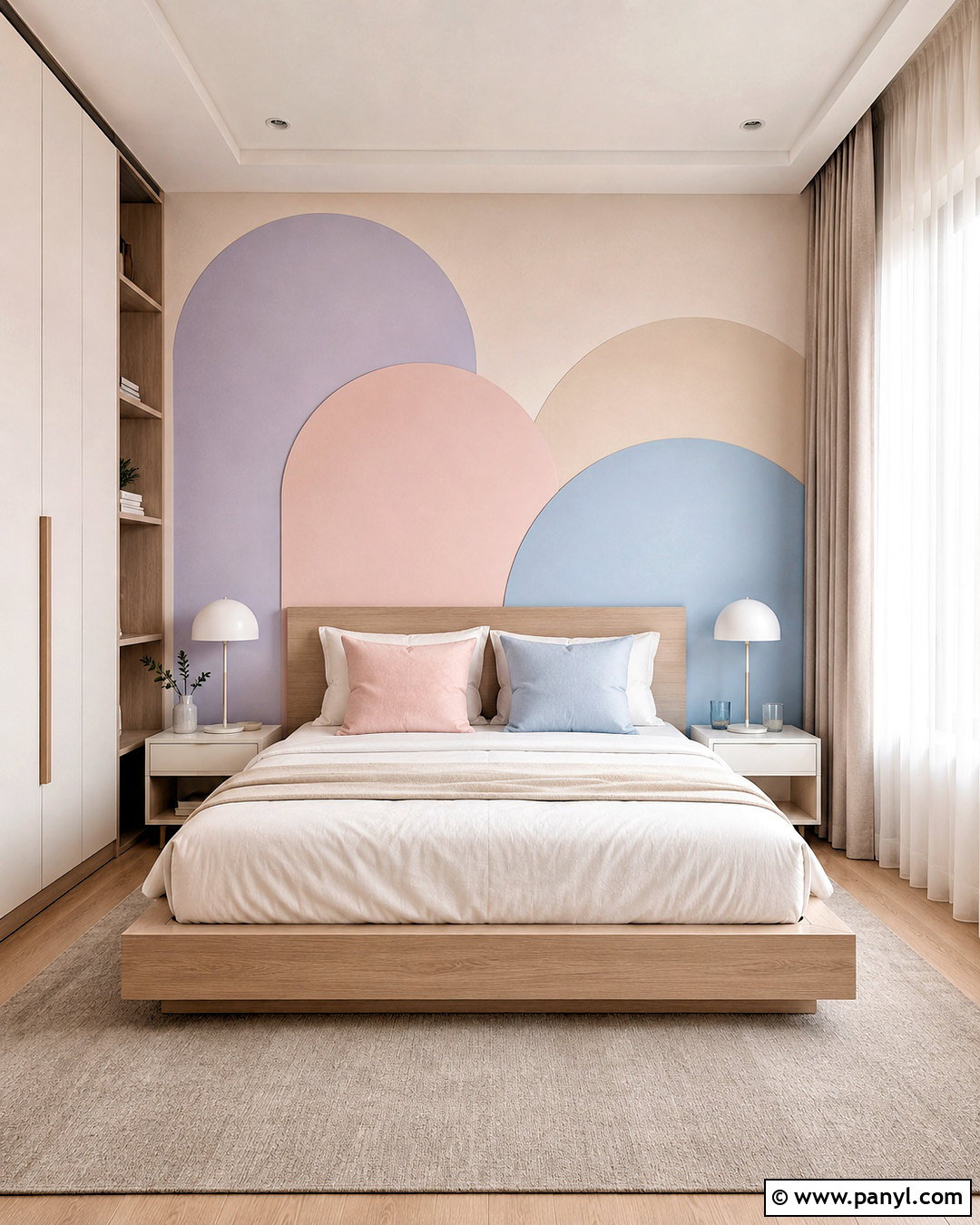 Pastel Geometric Bedroom - 20 modern pastel bedroom ideas