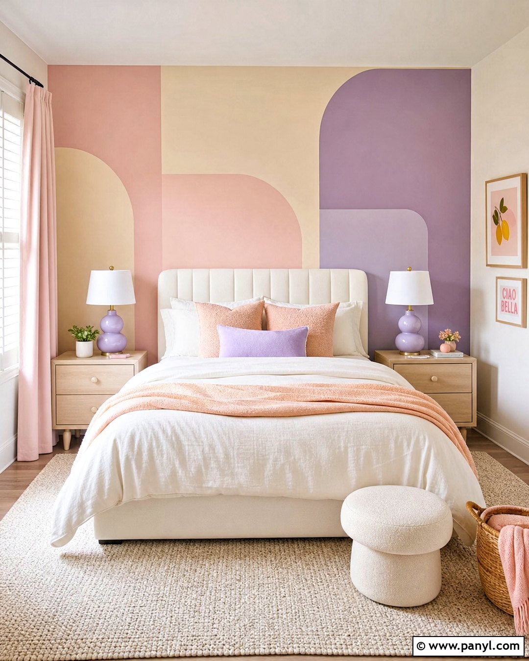 Pastel Geometric Wall For Bedroom - 20 wall geometric painting ideas