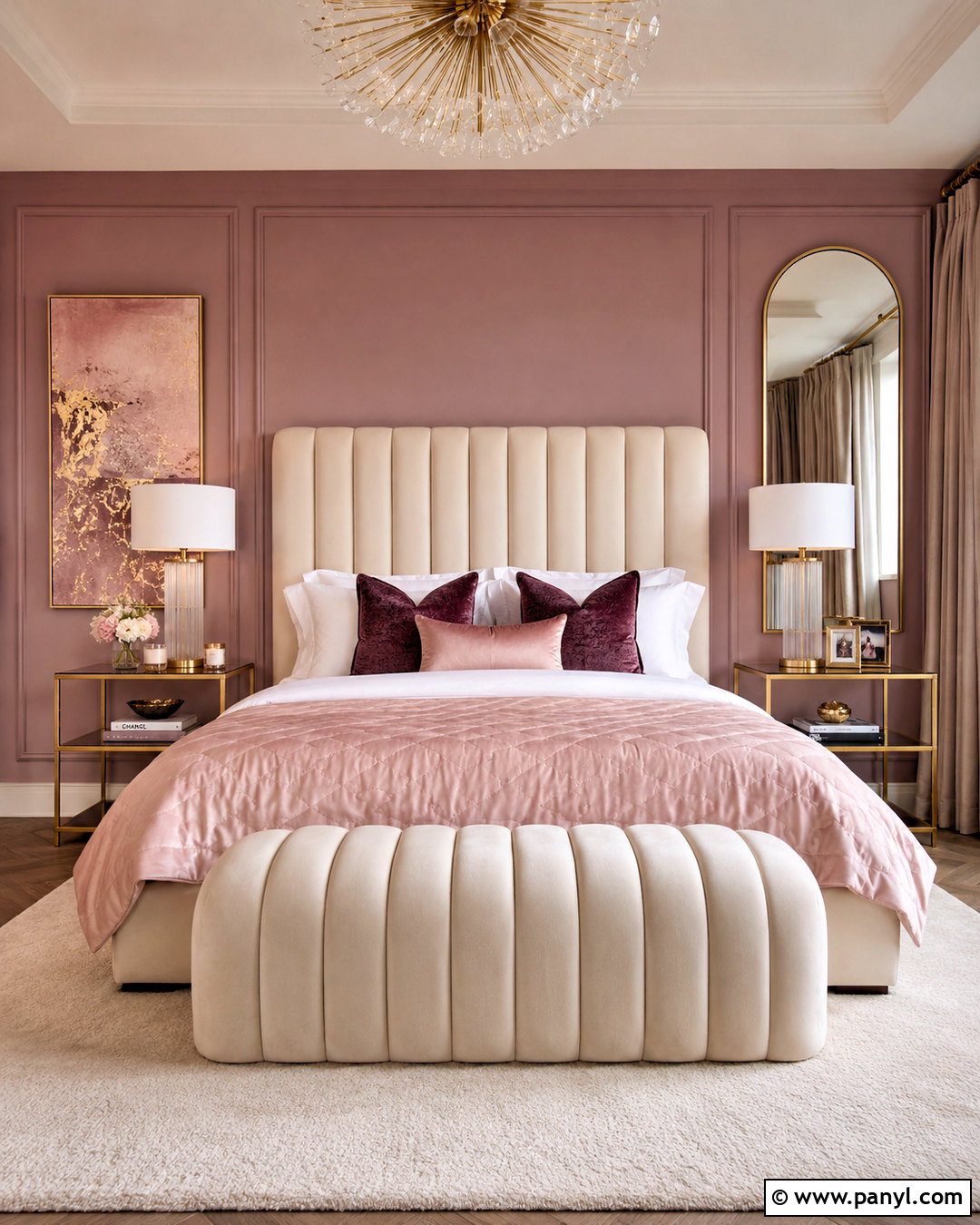 Pastel Glam Bedroom - 20 pastel color bedroom ideas
