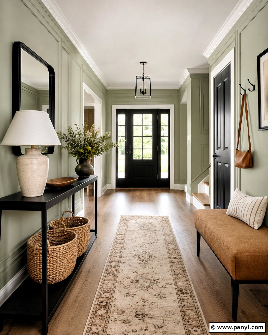 Pastel Green And Black Entryway - 20 pastel green colour palette ideas