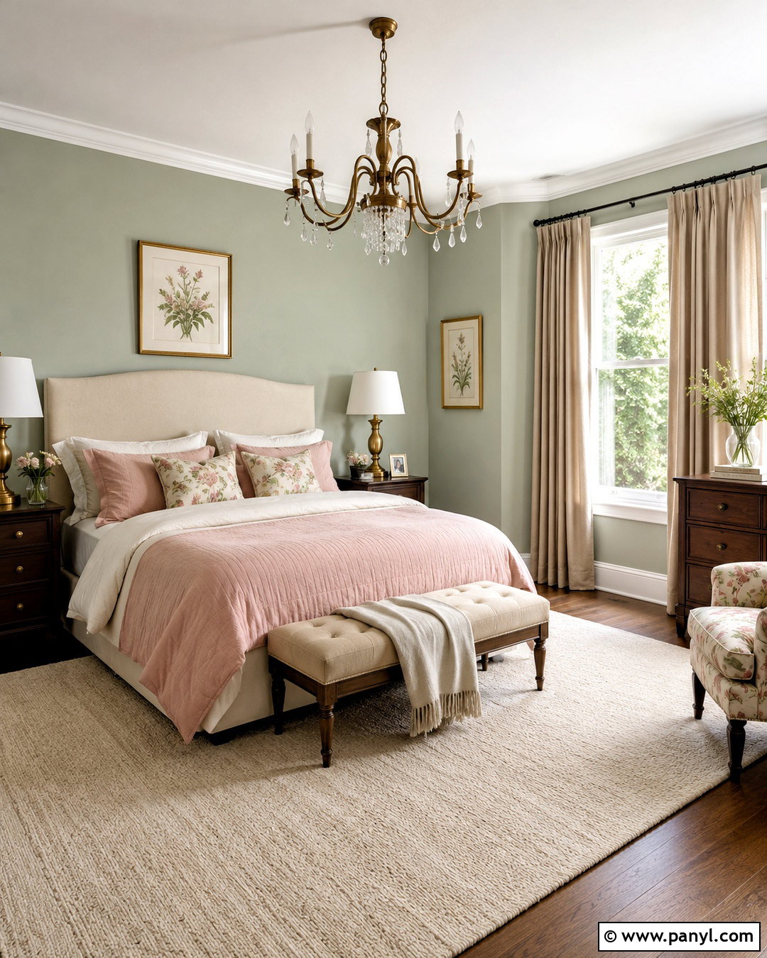Pastel Green And Blush Pink Bedroom - 20 pastel green colour palette ideas