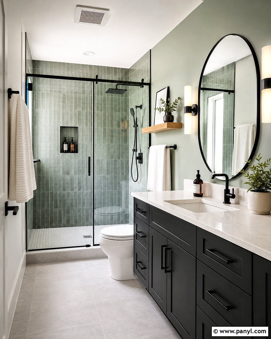 Pastel Green And Charcoal Bathroom - 20 pastel green colour palette ideas
