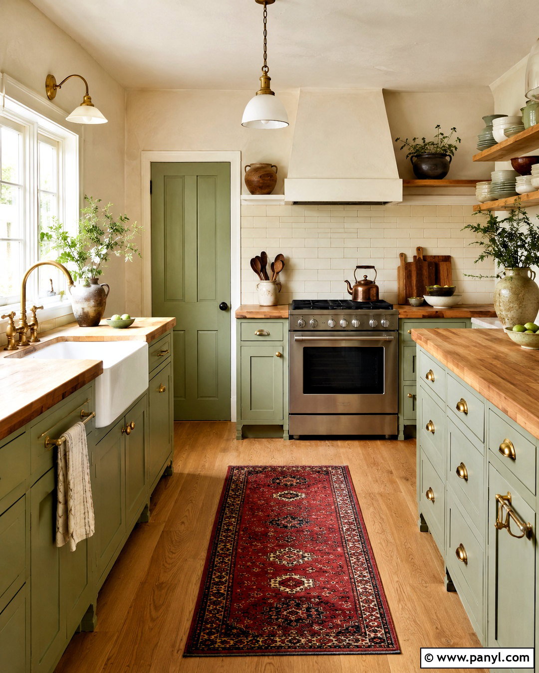 Pastel Green And Cream Cottage Kitchen - 20 pastel green colour palette ideas