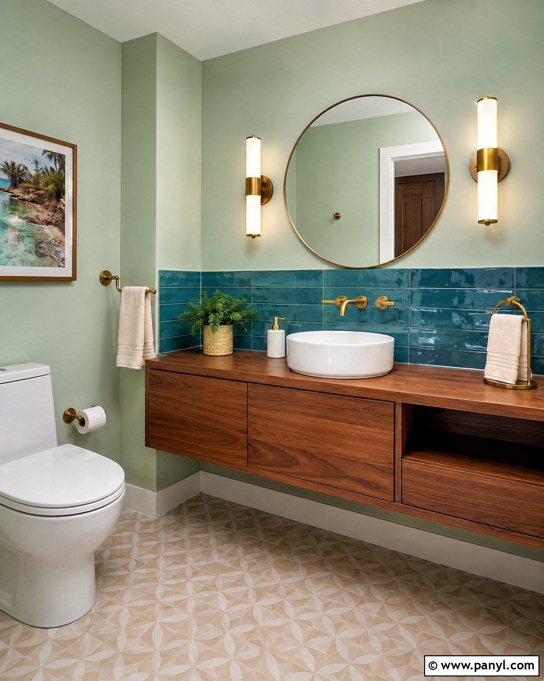 Pastel Green And Teal Powder Room - 20 pastel green colour palette ideas
