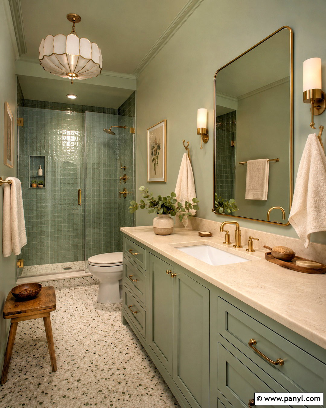 Pastel Green Bathroom Color Drenching - 20 pastel green bathroom ideas