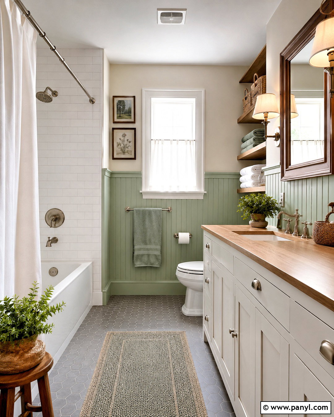 Pastel Green Bathroom With Beadboard - 20 pastel green bathroom ideas