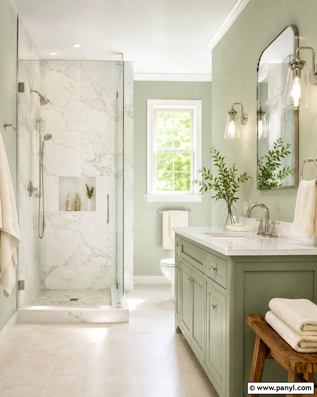 Pastel Green Bathroom With Marble - 20 pastel green bathroom ideas