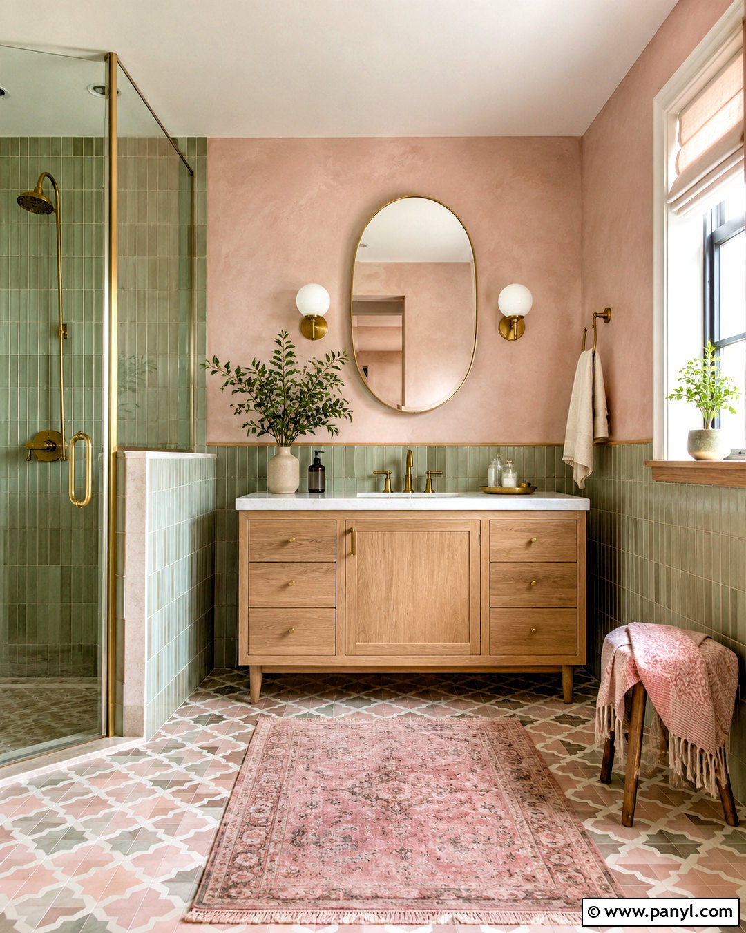 Pastel Green Bathroom With Pink Accents - 20 pastel green bathroom ideas