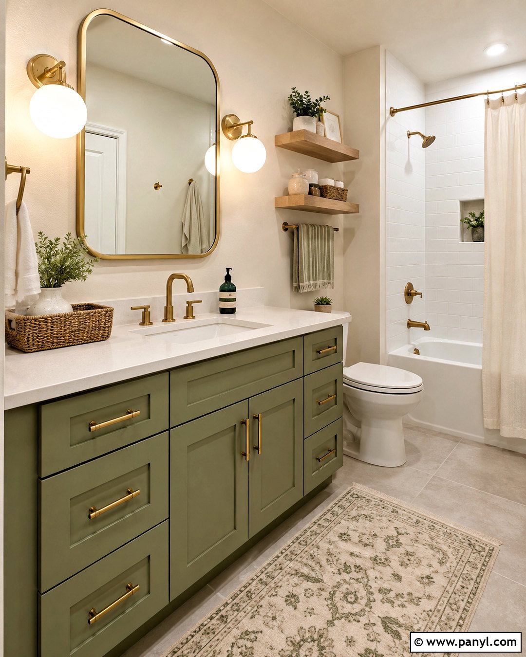 Pastel Green Bathroom With Sage Vanity - 20 pastel green bathroom ideas