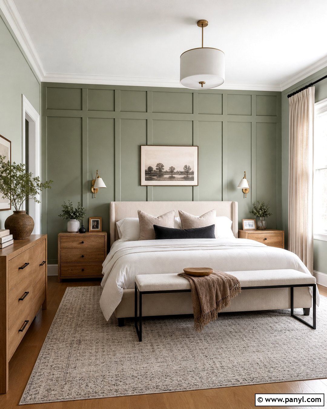 Pastel Green Board And Batten Wall - 35 pastel green wall ideas