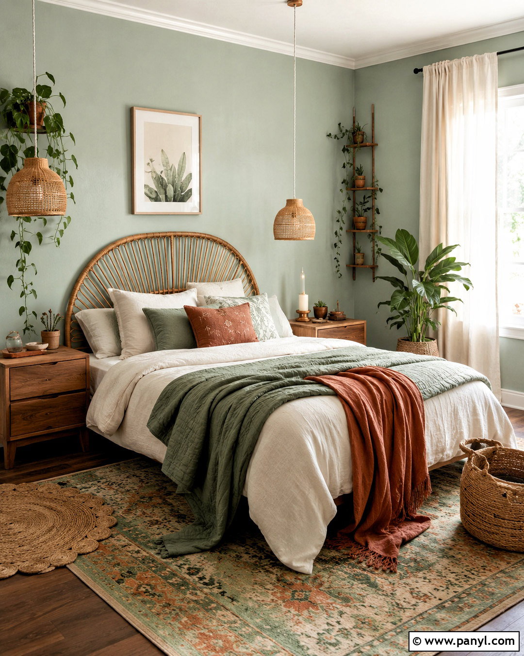 Pastel Green Boho Bedroom - 20 pastel green bedroom ideas