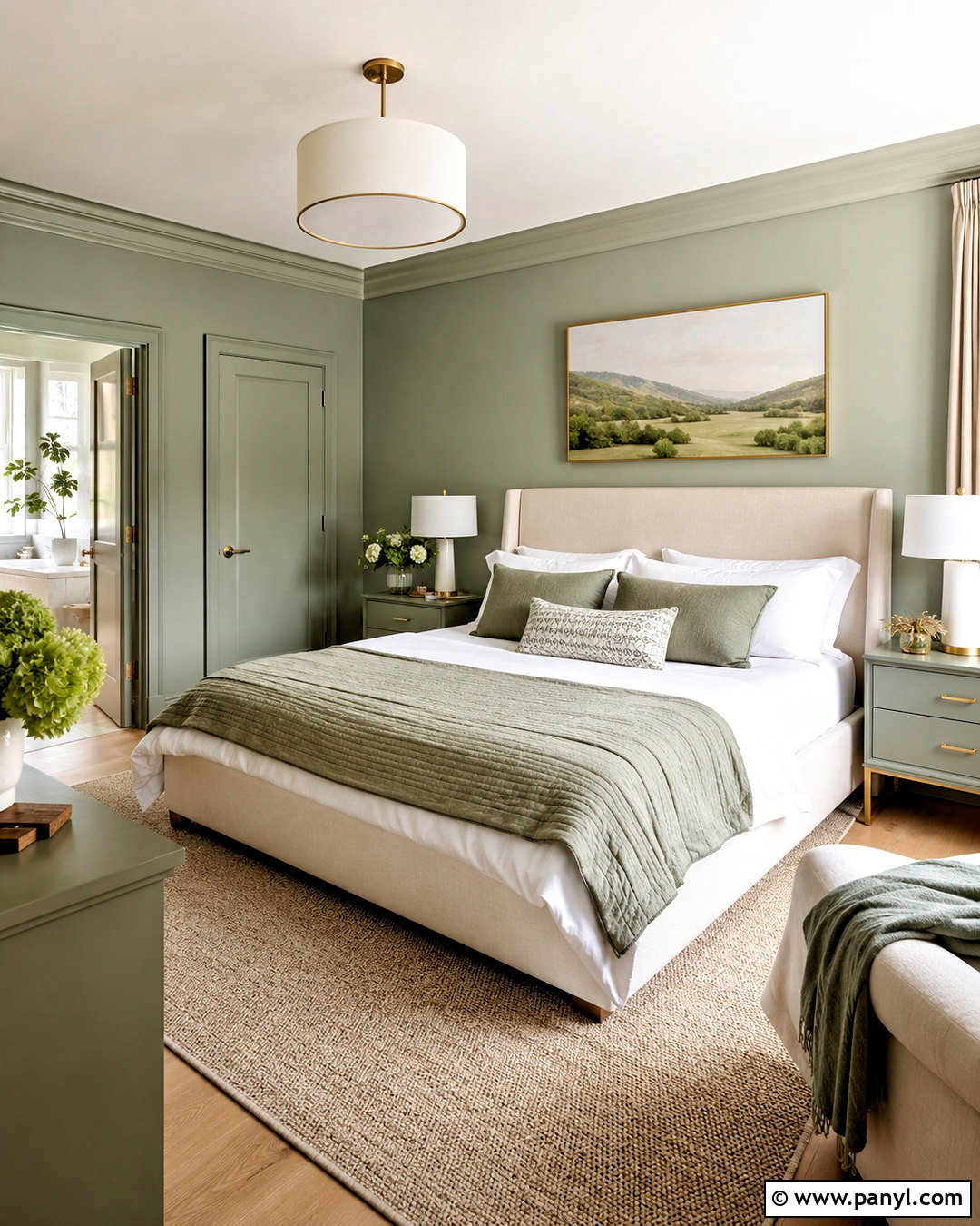 Pastel Green Color Drenched Bedroom - 20 pastel green room aesthetic ideas