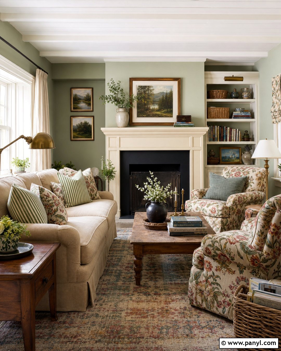 Pastel Green Cottage Living Room - 35 pastel green wall ideas