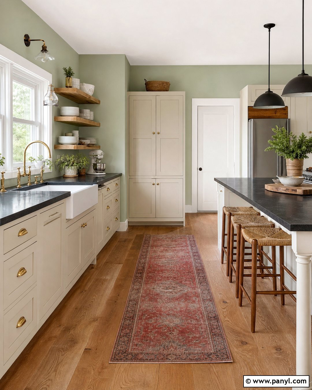 Pastel Green Farmhouse Kitchen - 25 Pastel Green Wall Paint Ideas