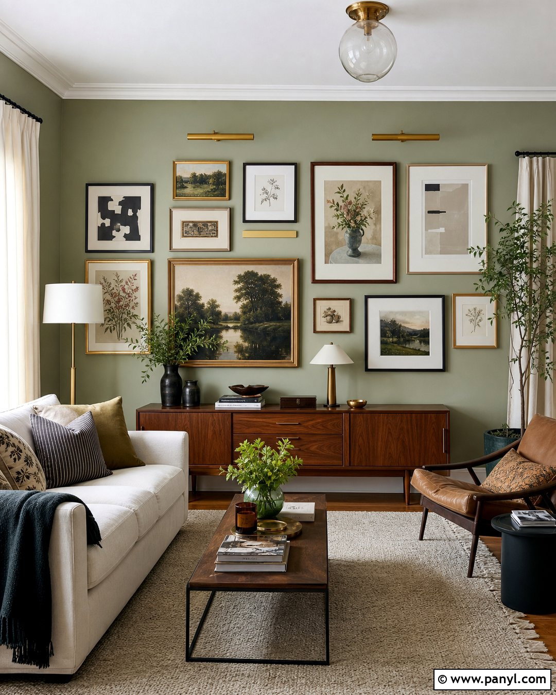 Pastel Green Gallery Wall - 35 pastel green wall ideas